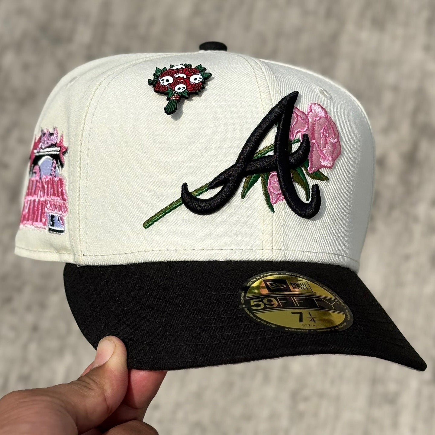 NEW ERA ATLANTA BRAVES ALL STAR GAME 2000 CHROME ROSE EMBROIDERED CASUAL BASEBALL CAP