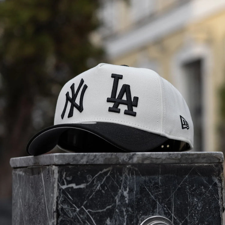 NEW ERA 9FORTY A-FRAME MLB NEW YORK YANKEES VS LOS ANGELES DODGERS TWO TONE / GREY UV SNAPBACK