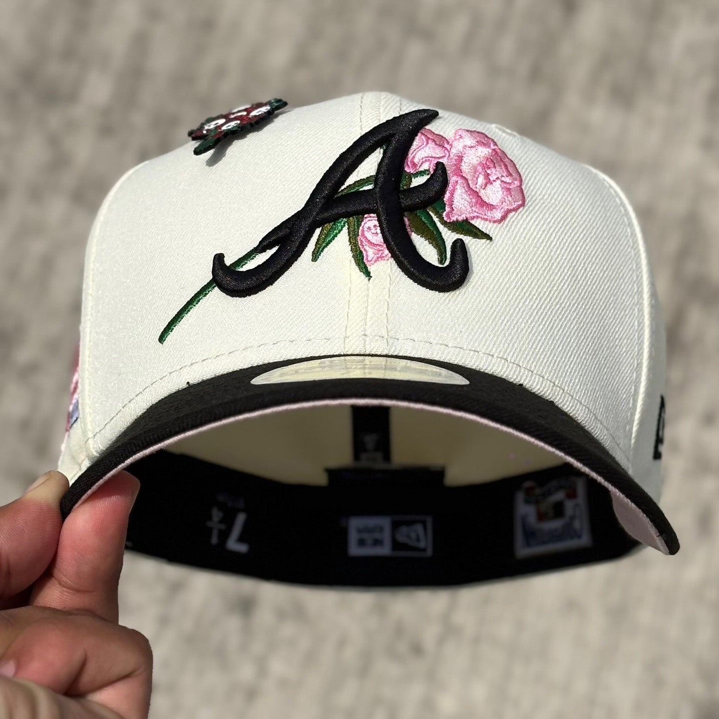 NEW ERA ATLANTA BRAVES ALL STAR GAME 2000 CHROME ROSE EMBROIDERED CASUAL BASEBALL CAP