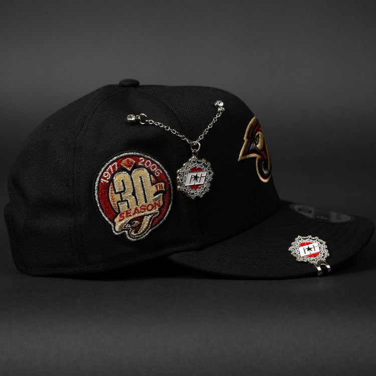 NEW ERA EXCLUSIVE 9FIFTY BLACK TORONTO BLUEJAYS SNAPBACK W/ 30TH SEASON SIDE PATCH