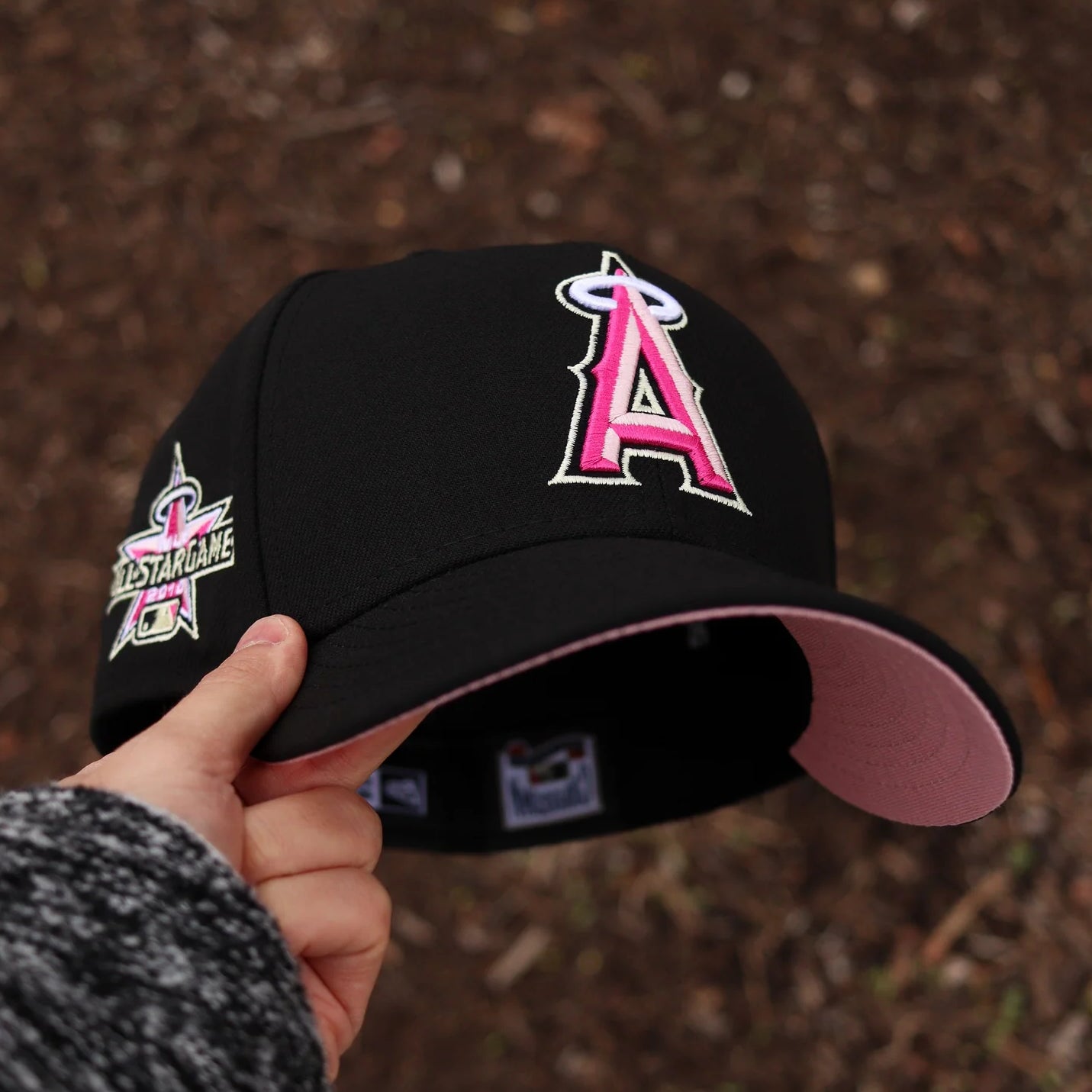 NEW ERA ANGELS ALL STAR PINK/BLACK EMBROIDERED CASUAL BASEBALL CAP