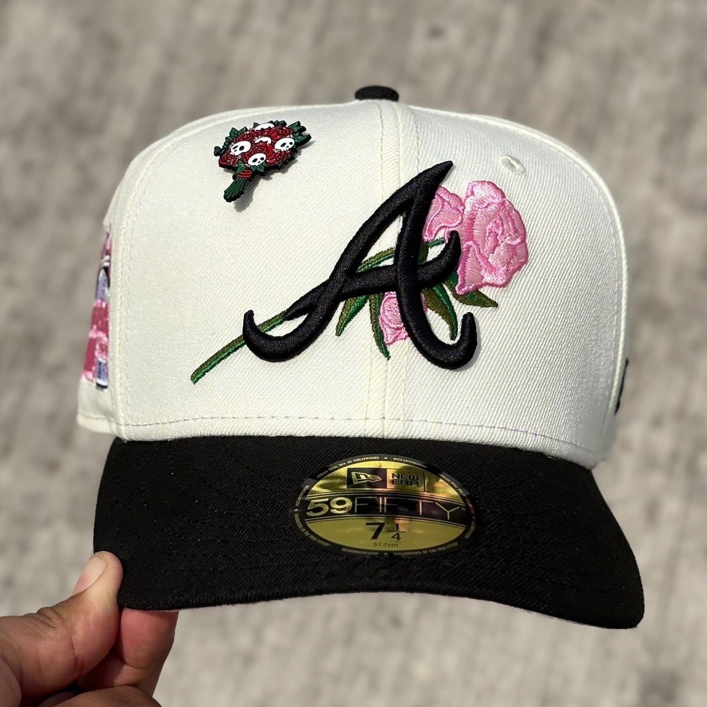 NEW ERA ATLANTA BRAVES ALL STAR GAME 2000 CHROME ROSE EMBROIDERED CASUAL BASEBALL CAP