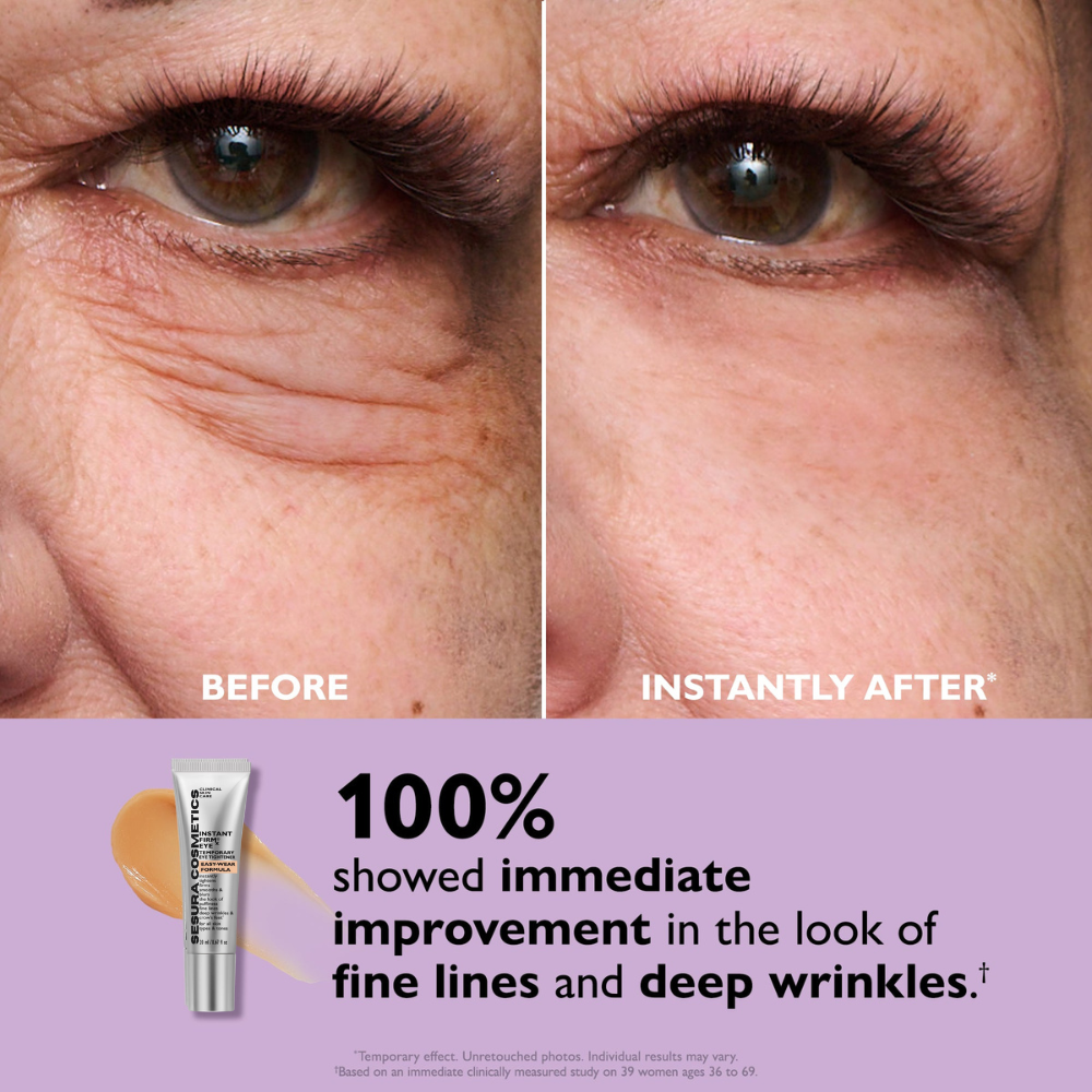 Instant Eye Tightener & Wrinkle Smoother Easy-Wear Serum for Fast Visible Under-Eye Results