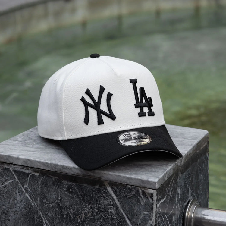 NEW ERA 9FORTY A-FRAME MLB NEW YORK YANKEES VS LOS ANGELES DODGERS TWO TONE / GREY UV SNAPBACK