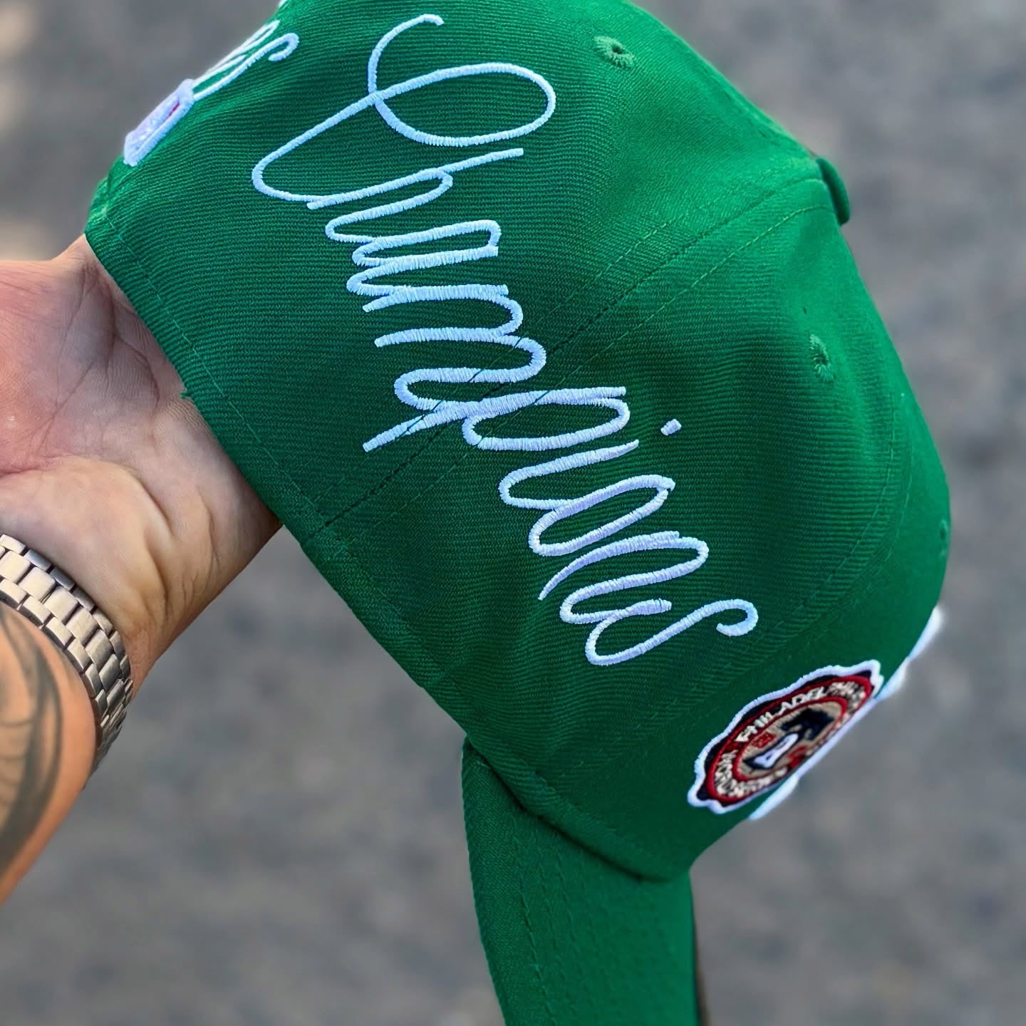 NEW ERA ATHLETICS GREEN HISTORIC WORLD SERIES CHAMPIONS EMBROIDERED CASUAL BASEBALL CAP