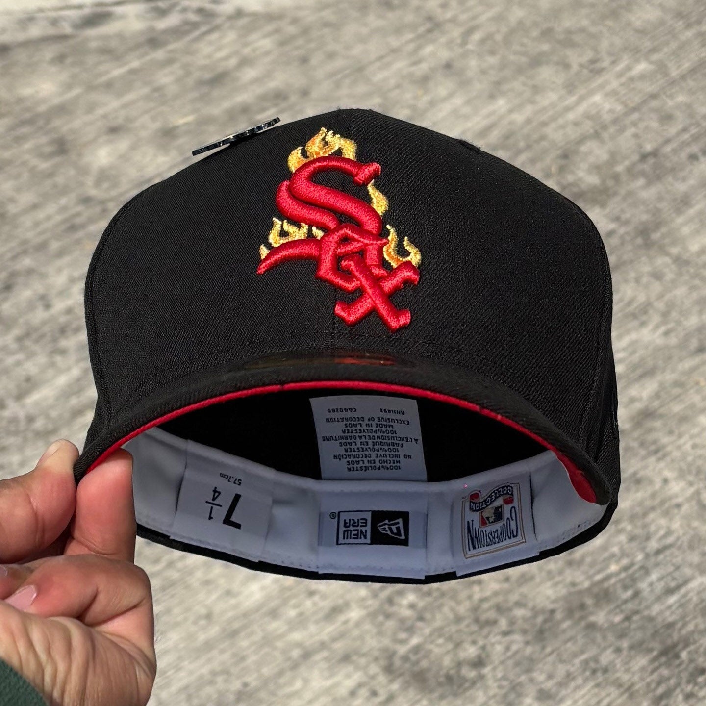 NEW ERA CHICAGO WHITE SOX FLAME BLACK PRIME EDITION EMBROIDERED CASUAL BASEBALL CAP