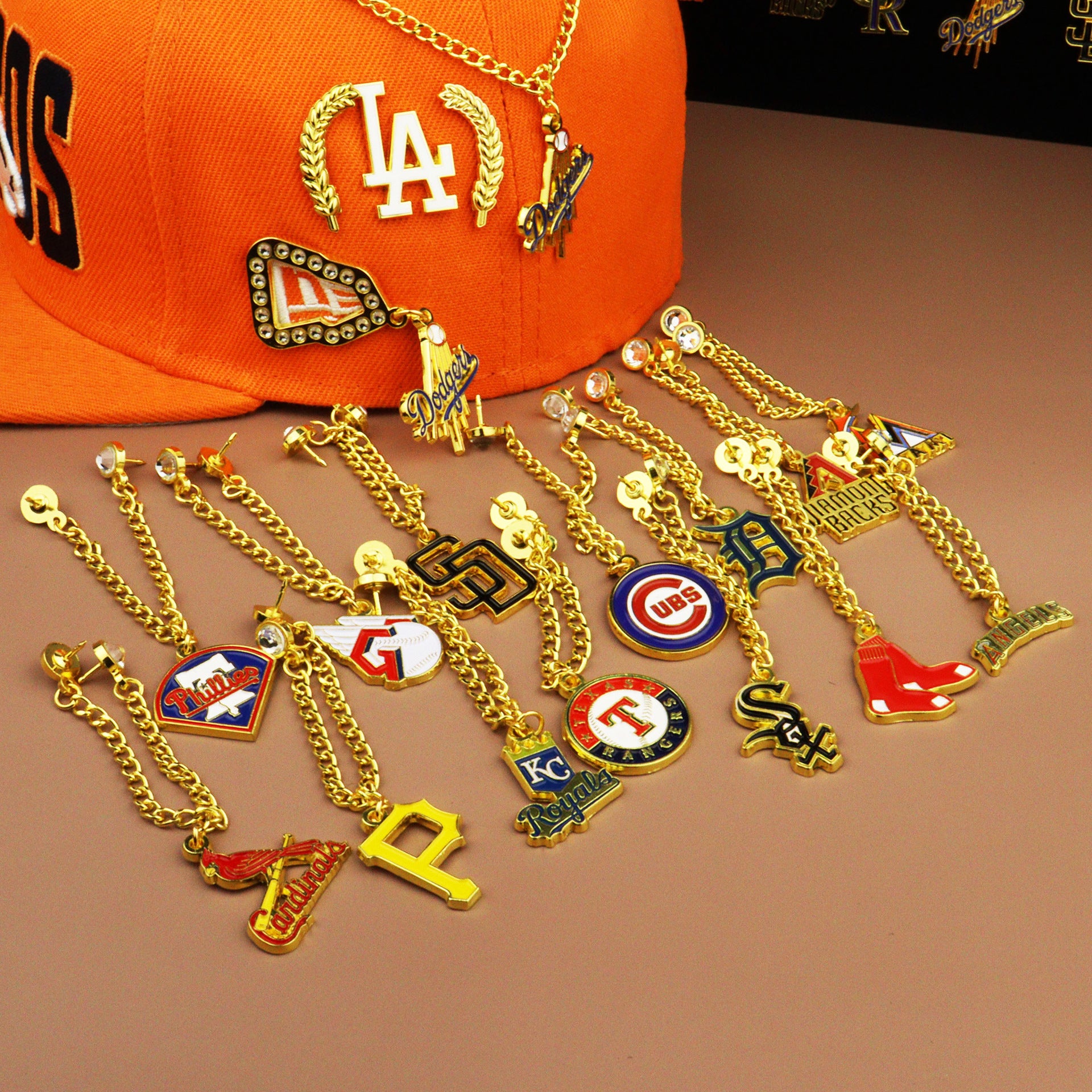 NEW ERA BASEBALL TEAM LOGO HAT BADGE HAT PIN DECORATION