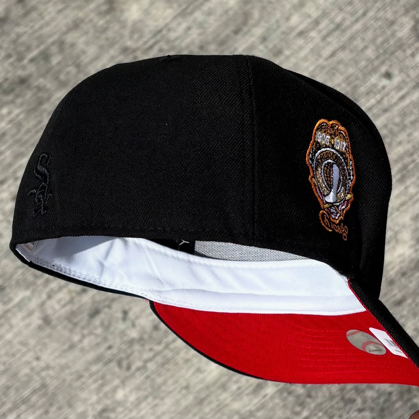 NEW ERA CHICAGO WHITE SOX FLAME BLACK PRIME EDITION EMBROIDERED CASUAL BASEBALL CAP