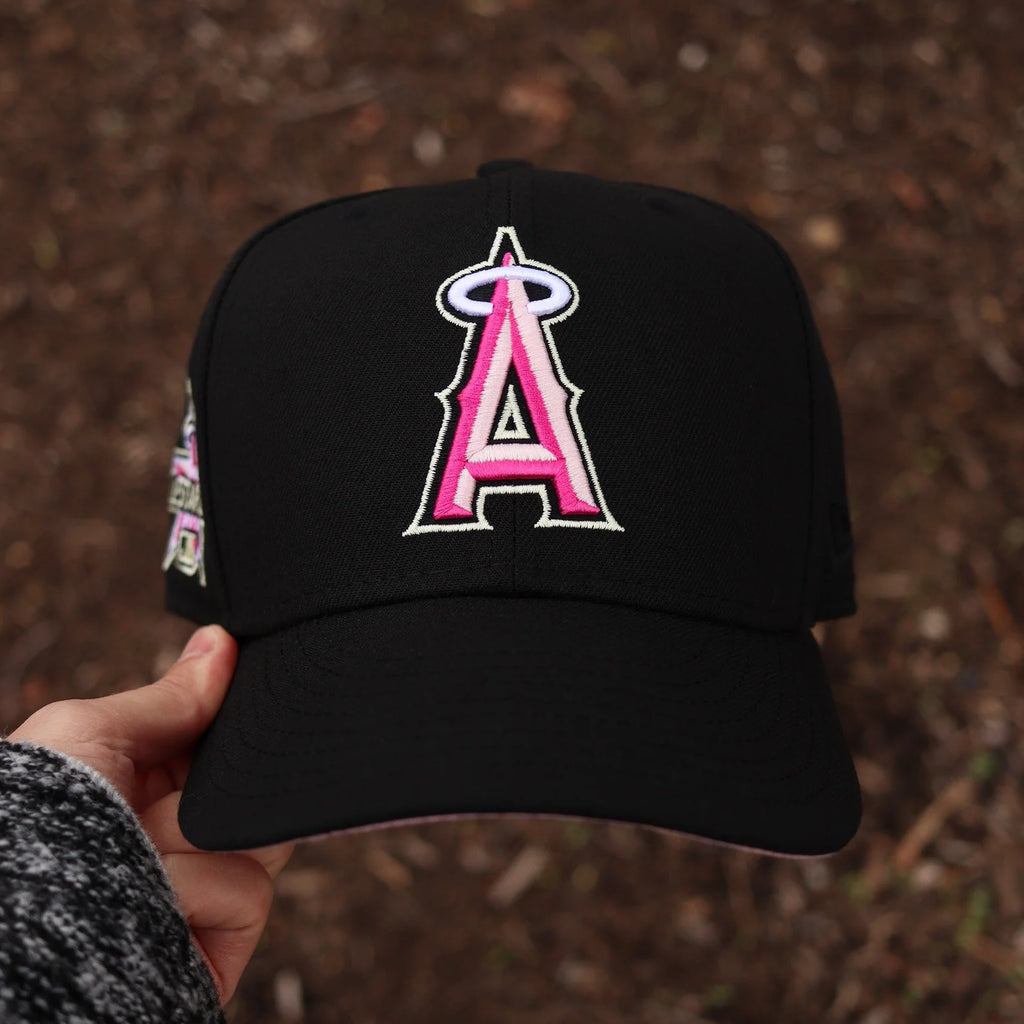 NEW ERA ANGELS ALL STAR PINK/BLACK EMBROIDERED CASUAL BASEBALL CAP