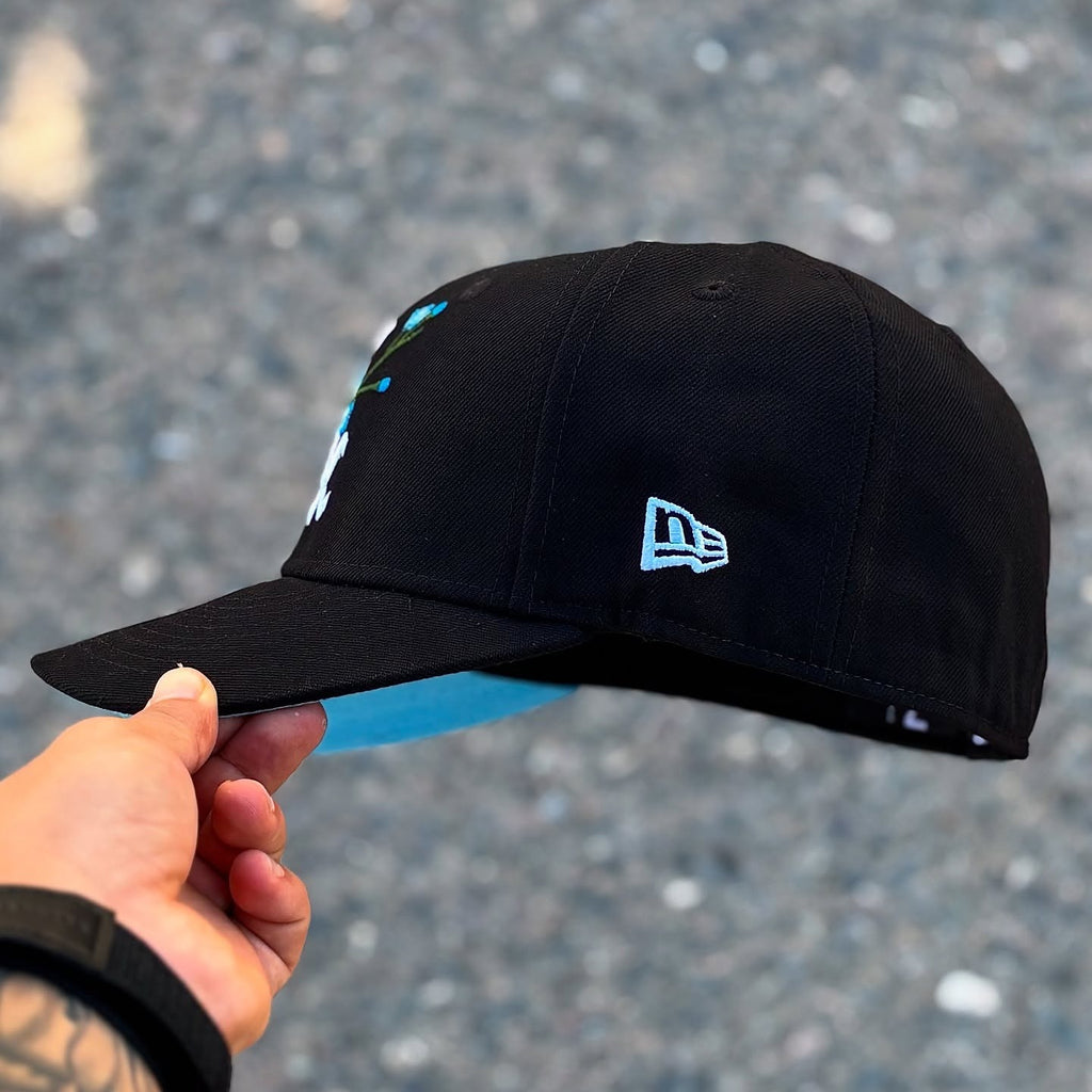 NEW ERA CHICAGO WHITE SOX BLACK 2005 WORLD SERIES BLOOM SIDE PATCH EMBROIDERED CASUAL BASEBALL CAP